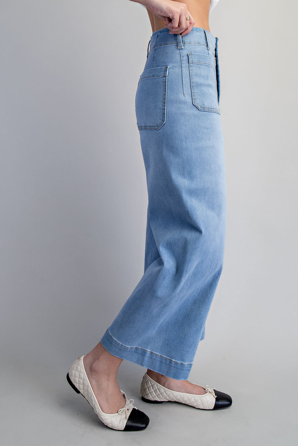 Straight Leg Denim Pants
