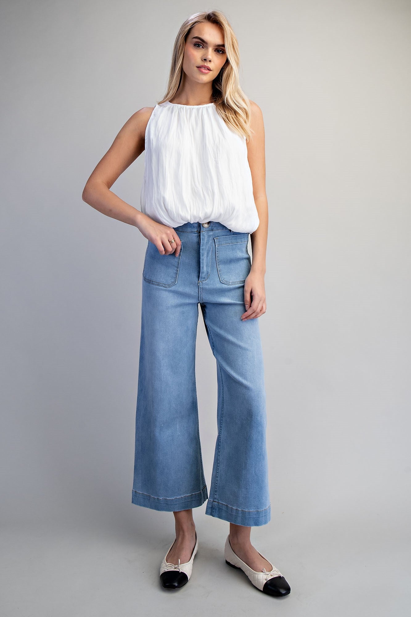 Straight Leg Denim Pants
