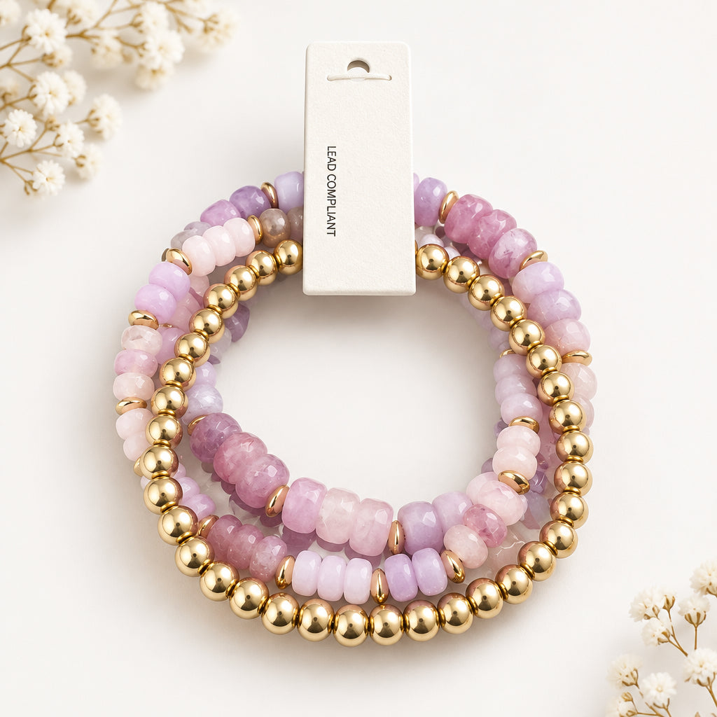 3 Row CCB & Bead Bracelet