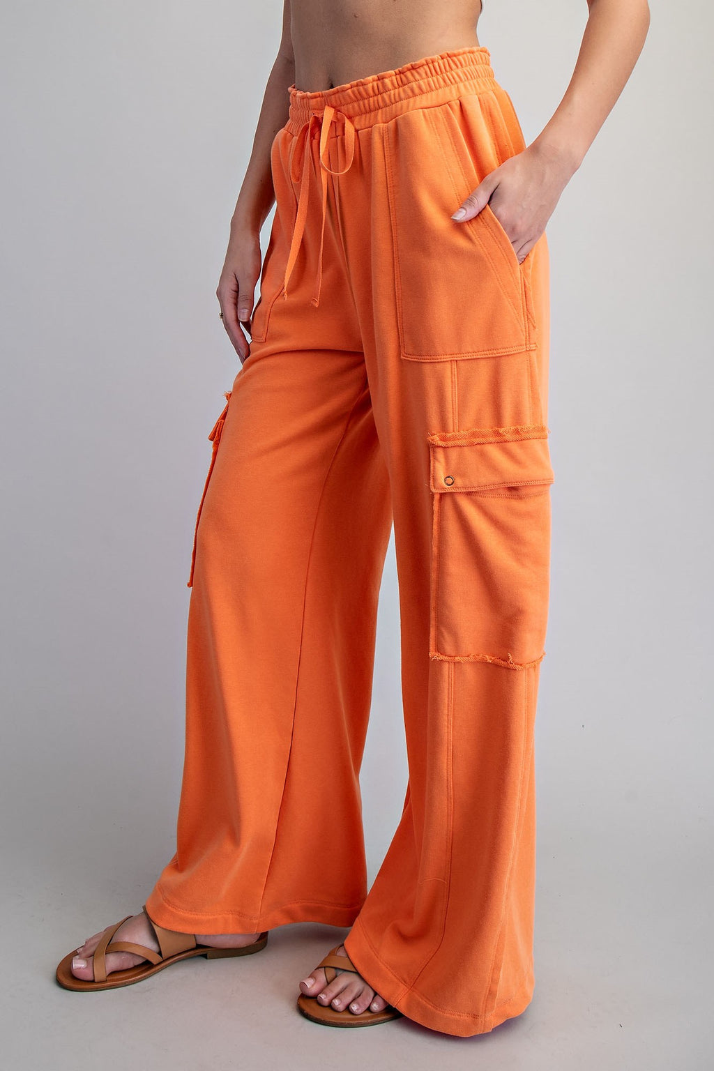 Snow Washed Cargo Sweatpants