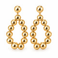 Teardrop Bold Ball Textured Earrings