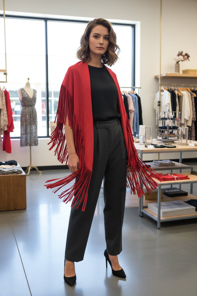 Fringe Suede Collar