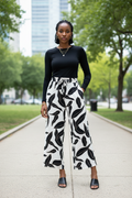 Printed Pants with Pockets