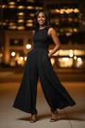 Solid Wide Leg Pants