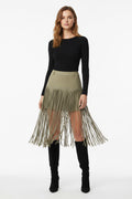 Long Fringe Studded Shorts
