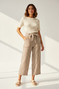 AP6612A Soft Brushed Check Barrel Fit Utility Knit Pants