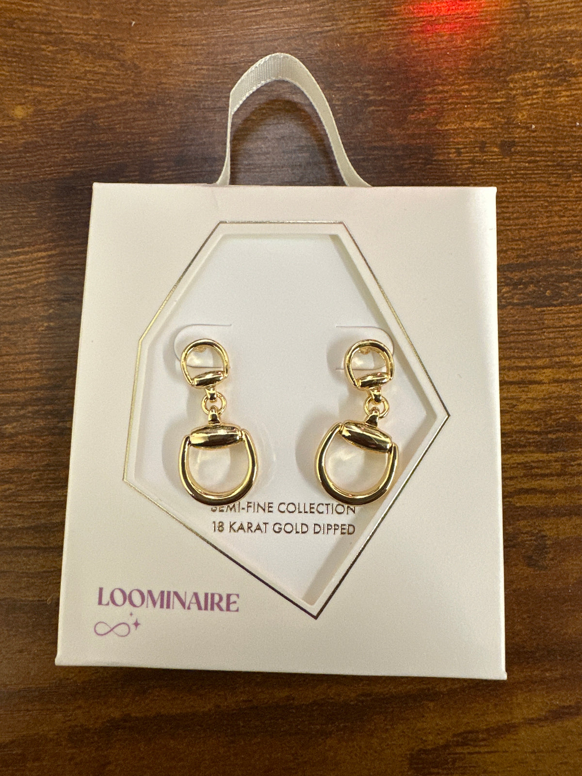 Linked Horsebit Stud Earrings