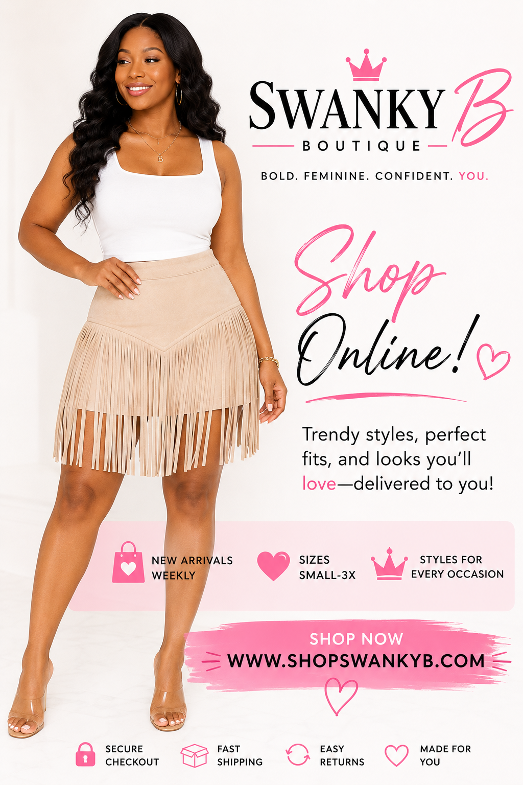 Tiered Fringe Mini Skirt