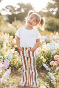 Kids Striped Denim Flare