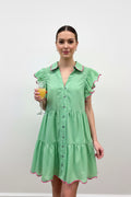 Lime Pop Geometric Contrast Top