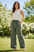 Striped Tie Front Pants