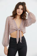 Printed Front Tie Kimono