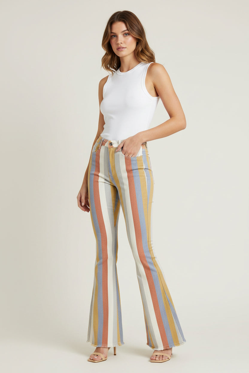 Multi Striped Denim