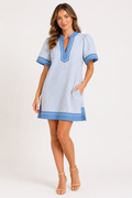 Coastal Chic Stripe Contrast Top