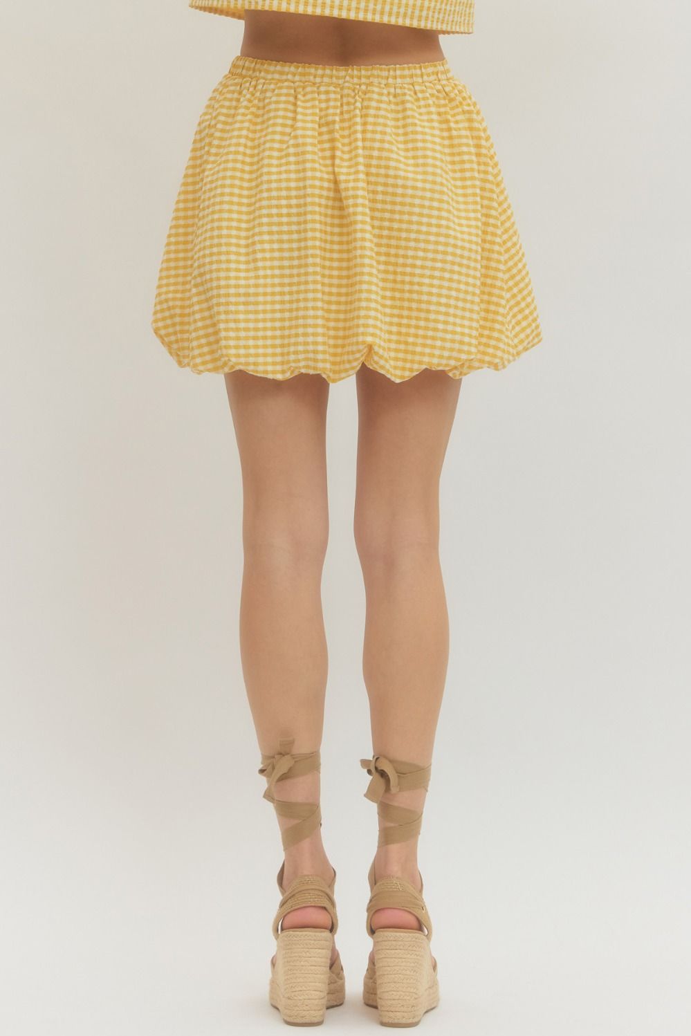 Sunny Days Gingham Bubble Skirt