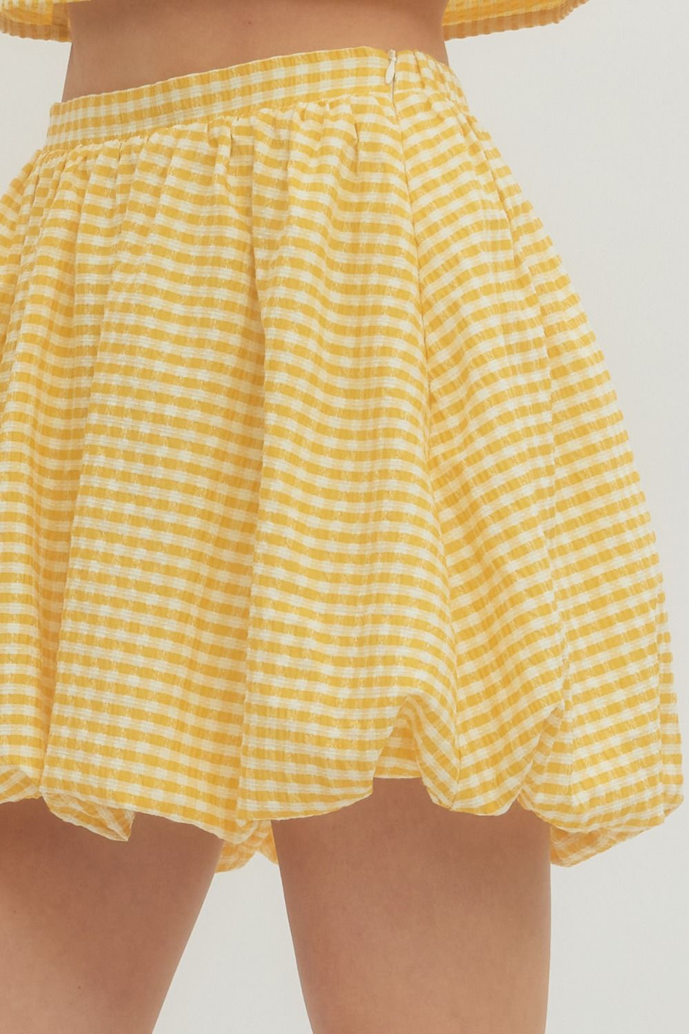 Sunny Days Gingham Bubble Skirt
