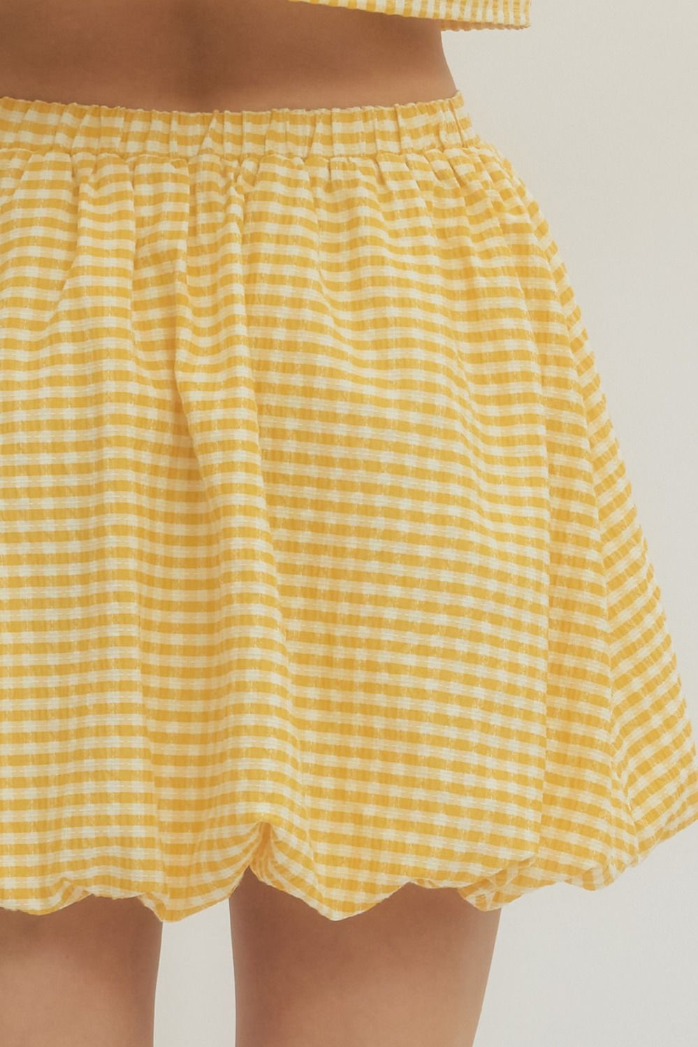 Sunny Days Gingham Bubble Skirt
