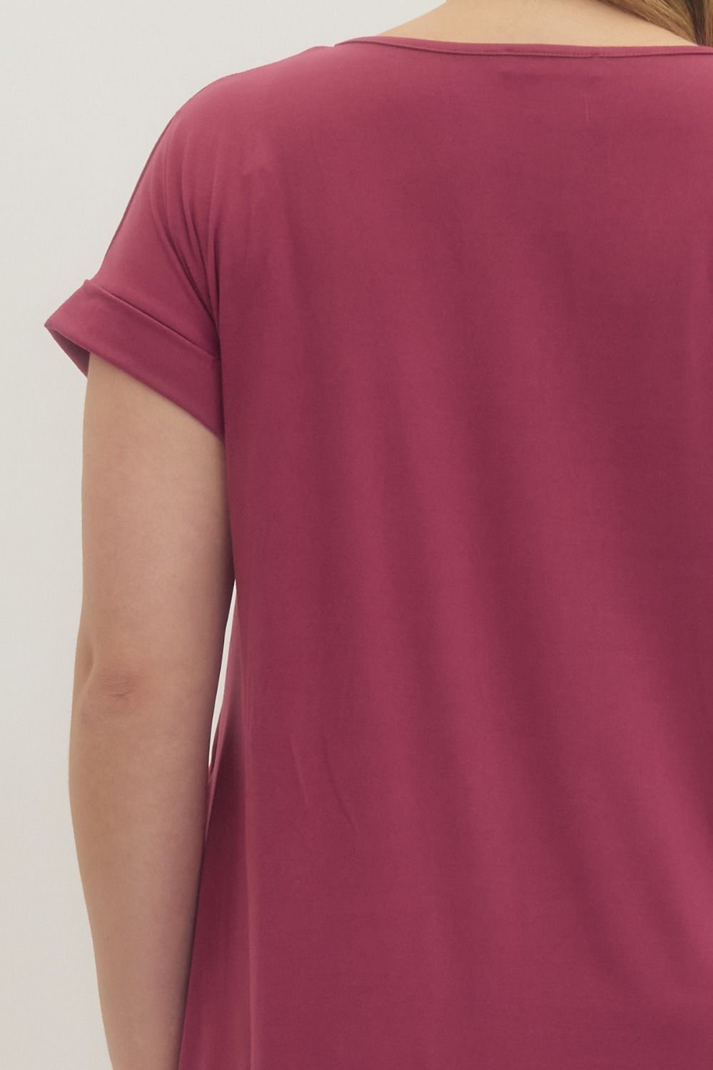 Everyday Ease T-Shirt Dress – Berry