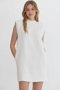 Modern Muse Sleeveless Shift Dress – Off White