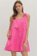 Pink Pop Bow Strap Dress