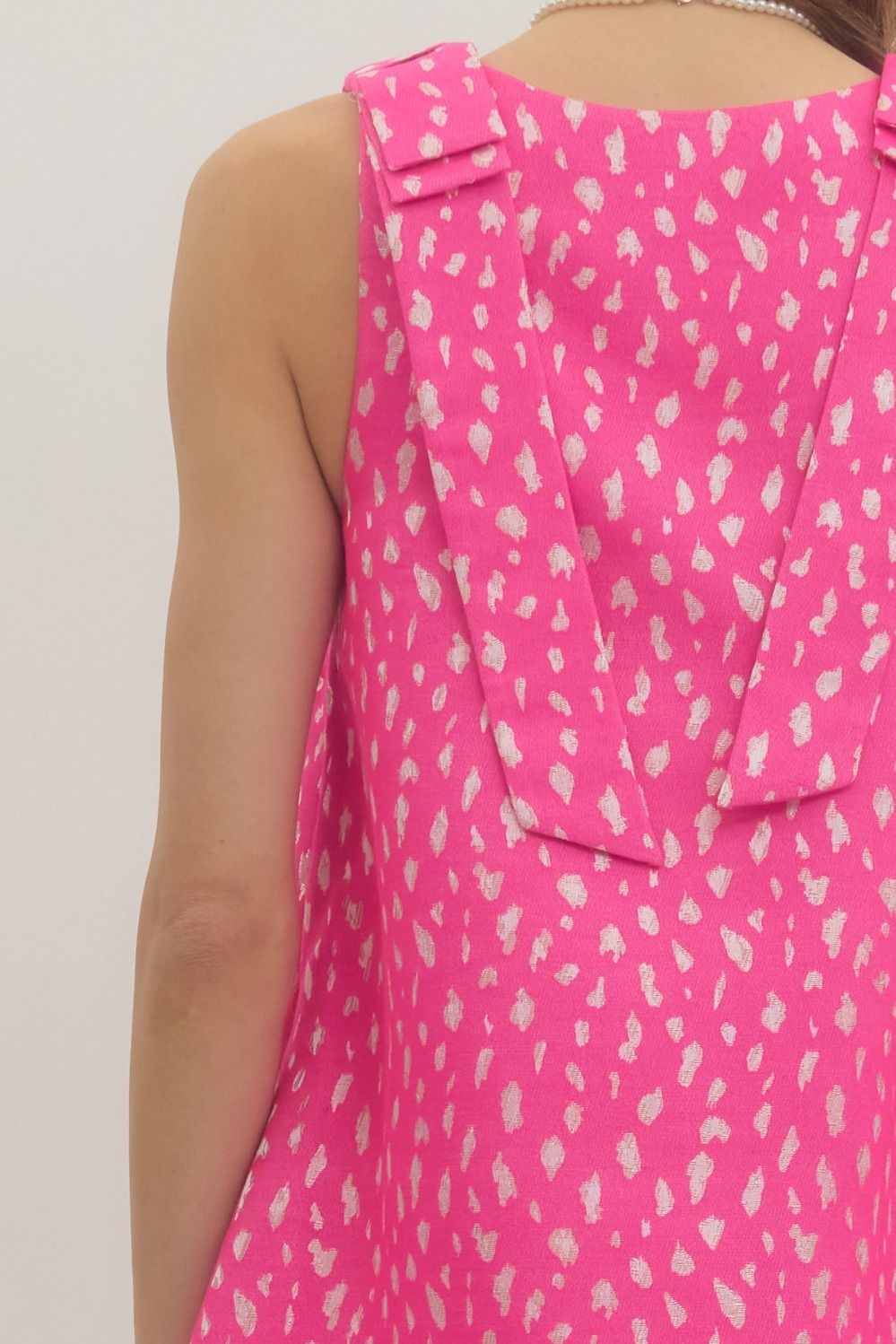 Pink Pop Bow Strap Dress