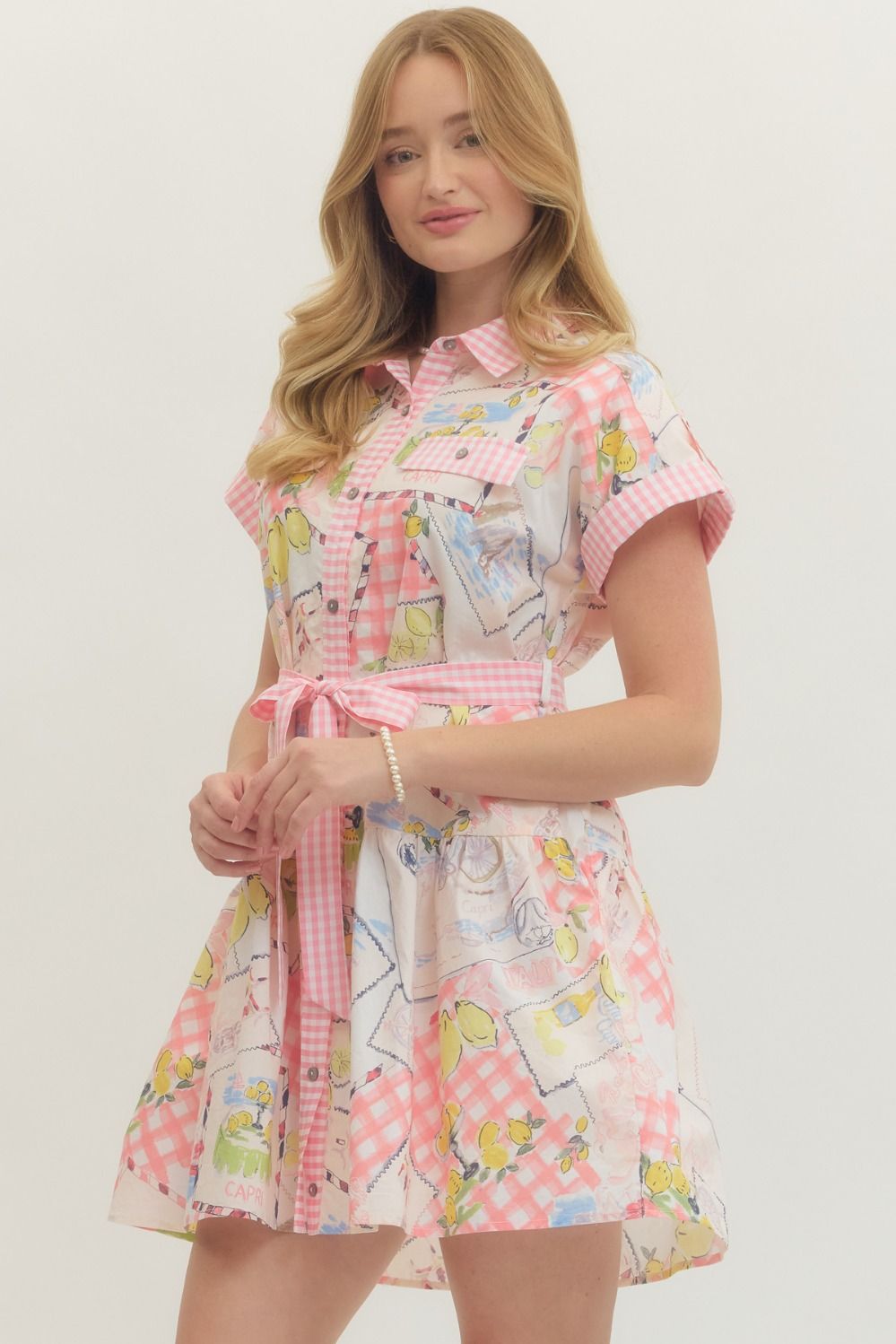 Sweet Escape Patchwork Shirt Dress