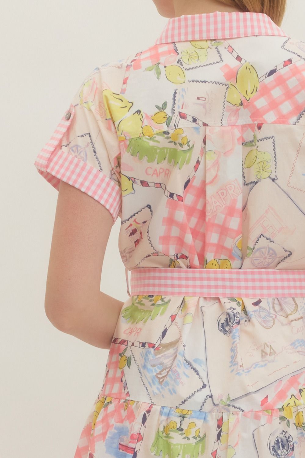 Sweet Escape Patchwork Shirt Dress