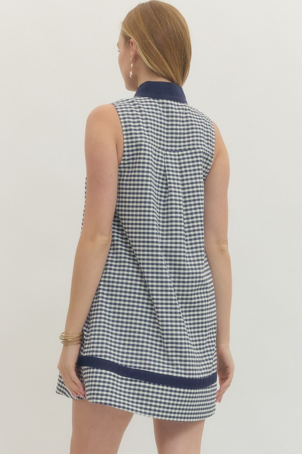 Classic Charm Gingham Shift Dress (Plus)