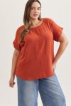 Essential Ease Rolled Sleeve Top