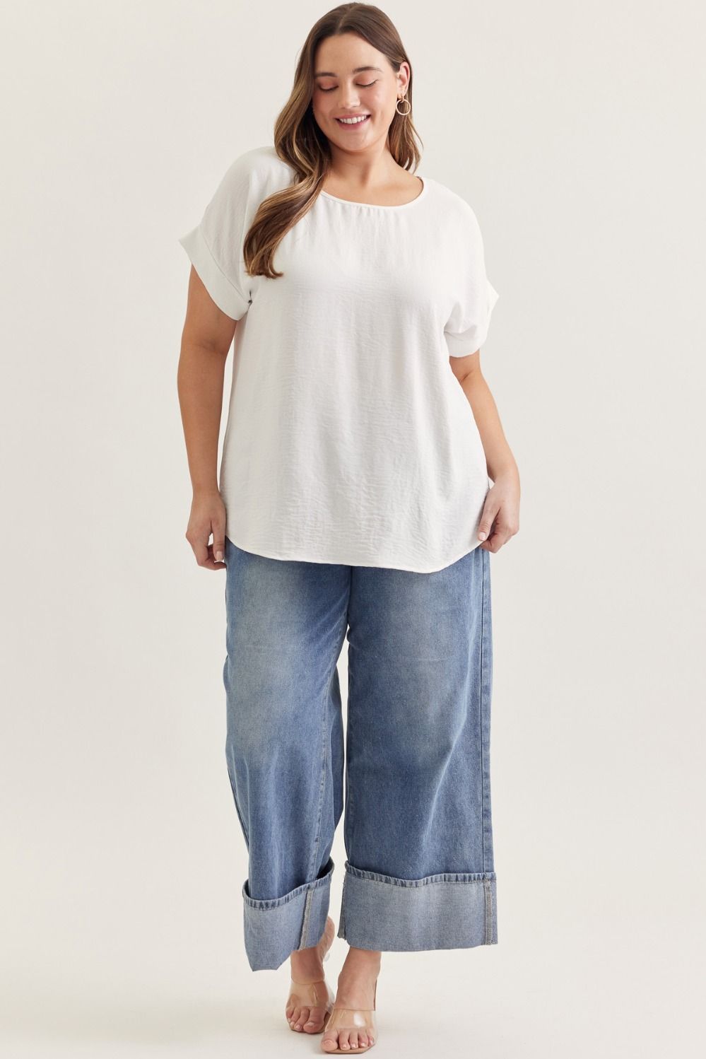 Essential Ease Rolled Sleeve Top