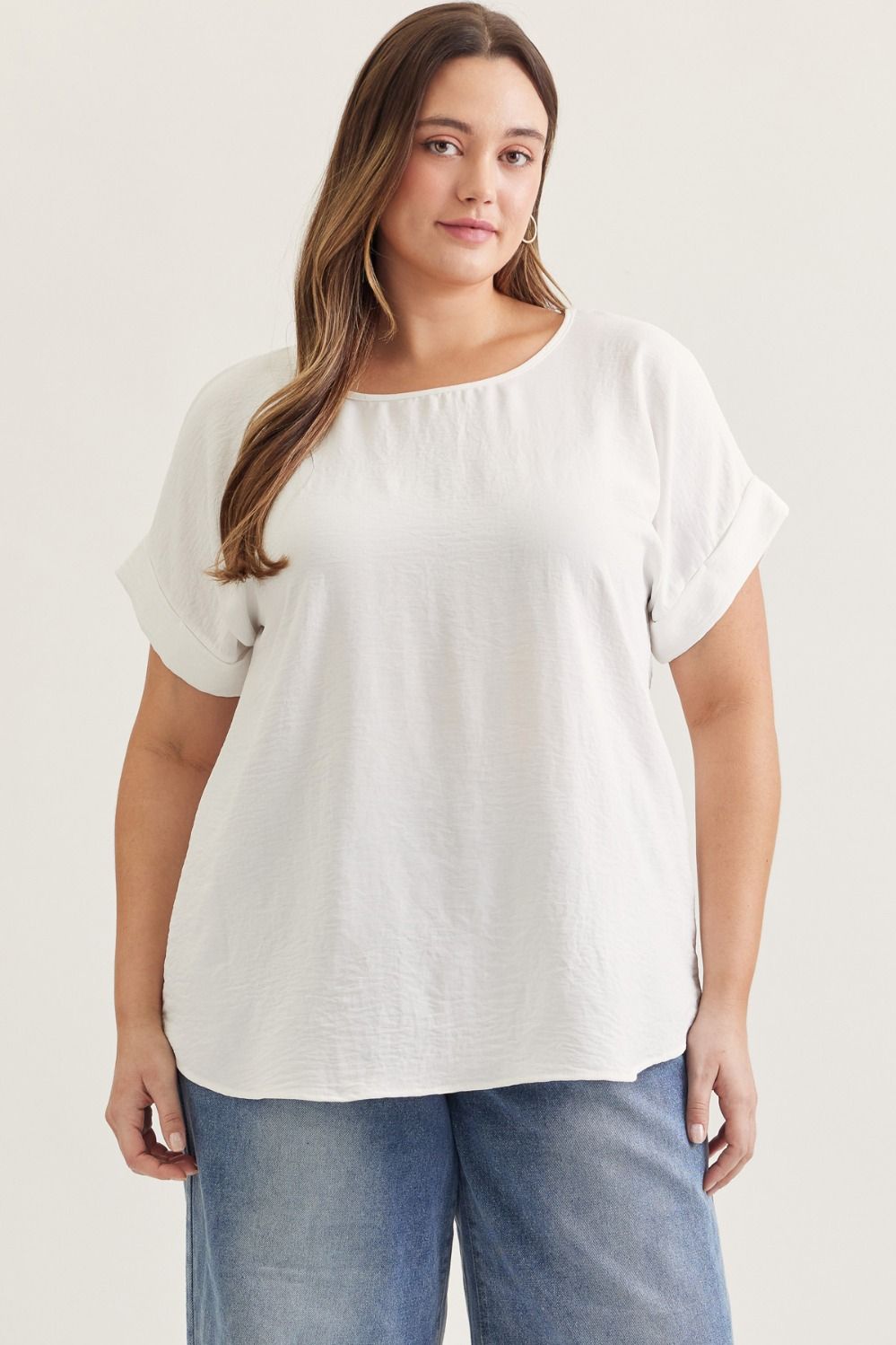 Essential Ease Rolled Sleeve Top