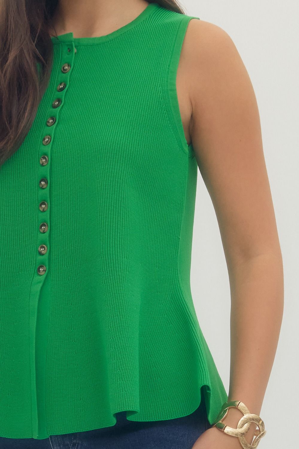 Emerald Elegance Peplum Top