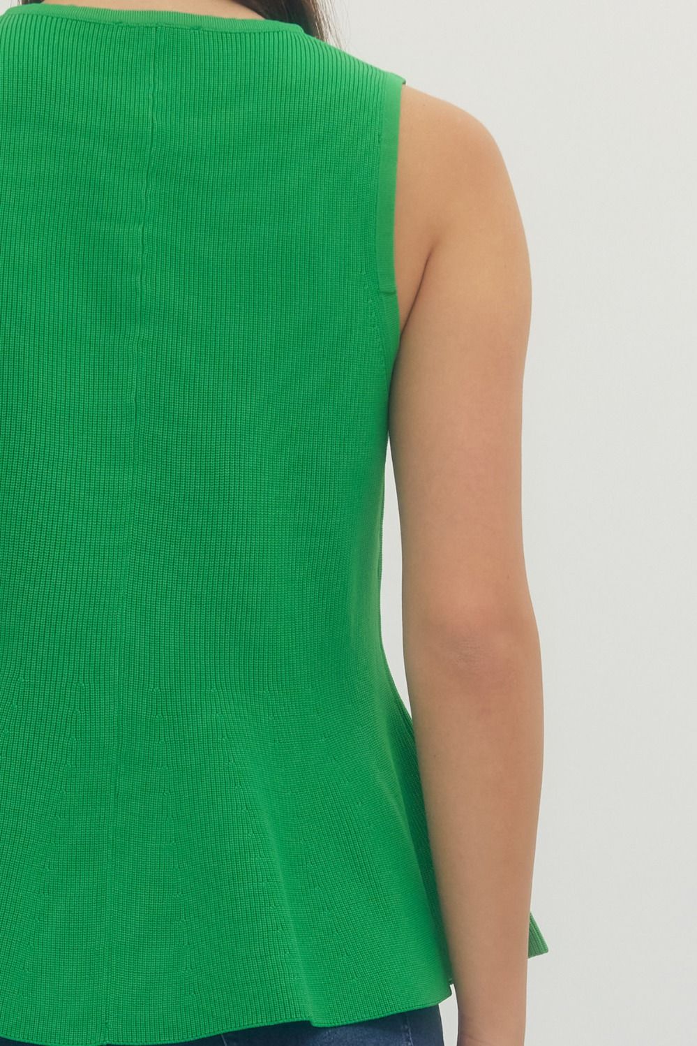 Emerald Elegance Peplum Top