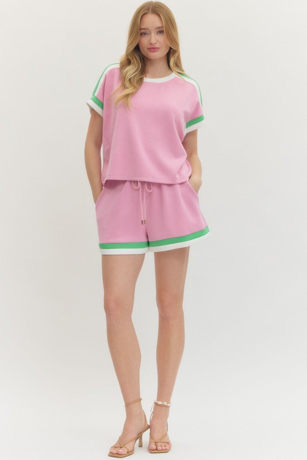 Sporty Chic Contrast Lounge Top