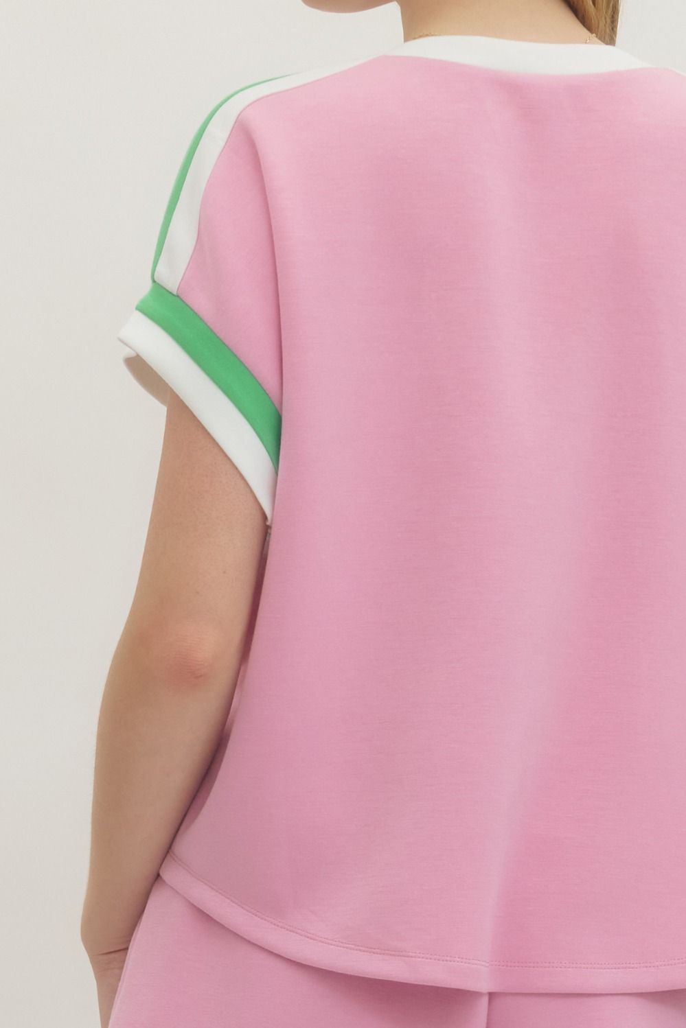 Sporty Chic Contrast Lounge Top