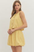 Sunny Days Gingham Button Top