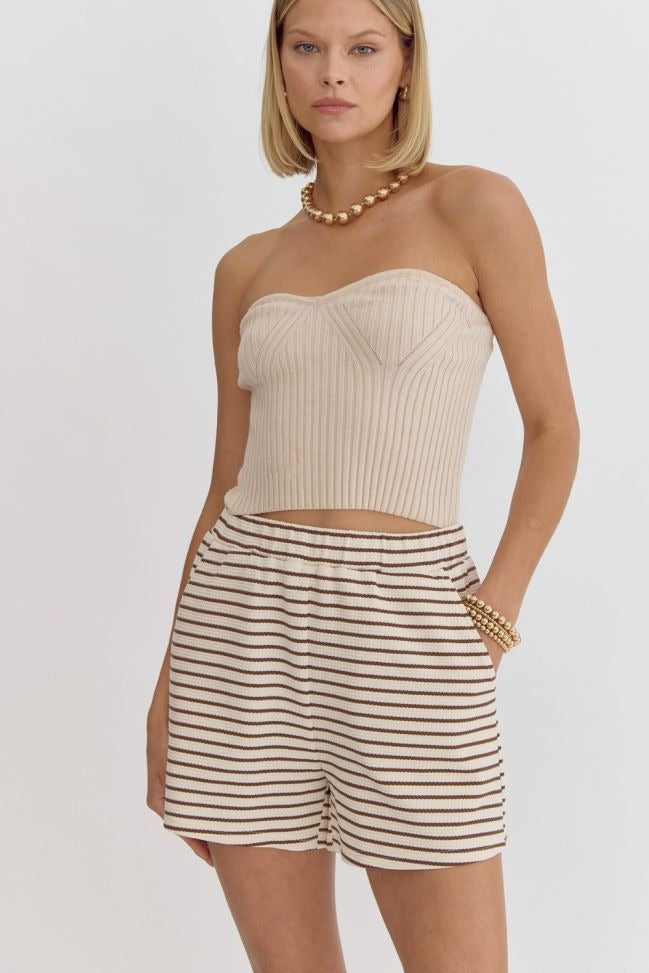 Coastal Stripe Relaxed Shorts