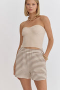Coastal Stripe Relaxed Shorts